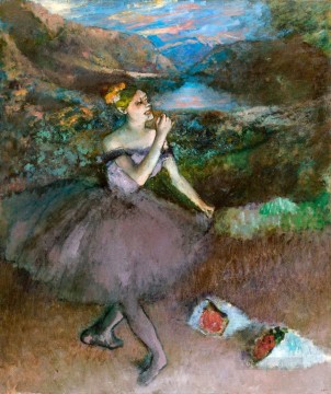 ballet dancer with bouquet Edgar Degas Oil Paintings